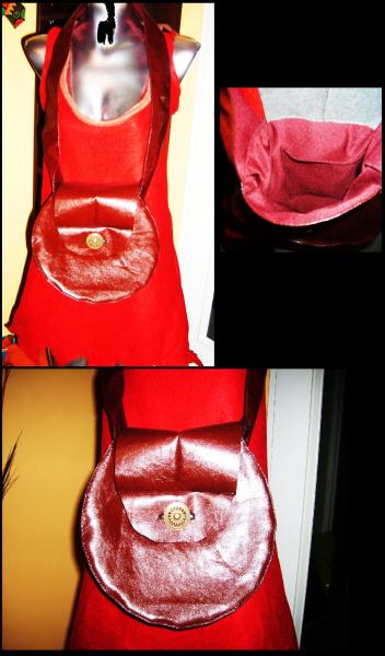 Sac rond en cuir